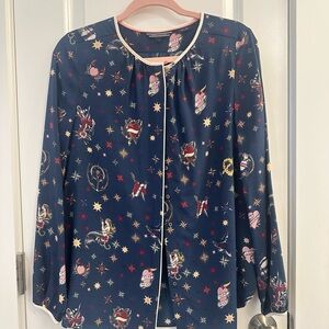 Tommy Hilfiger Dark Blue Graphic Blouse